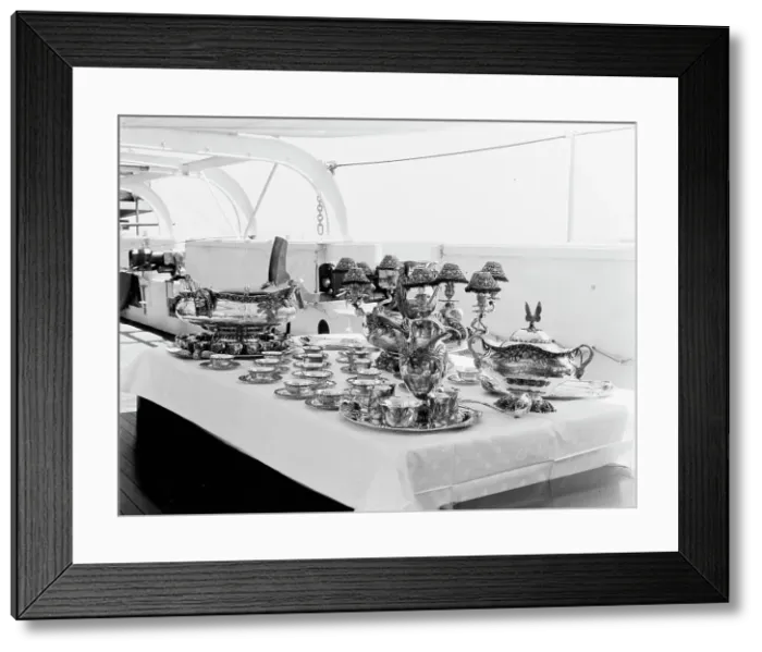 Framed Print : U.S.S. Kentucky silver service, presented by citizens of Kentucky, 1900 or 1901. Creator: Edward H Hart Framed Print : U.S.S. Kentucky silver service, presented by citizens of Kentucky, 1900 or 1901. Creator: Edward H Hart