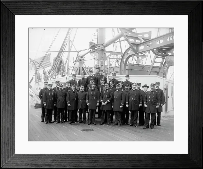 Framed Print : U.S.S. Maine officers, 1896. Creator: Edward H Hart Framed Print : U.S.S. Maine officers, 1896. Creator: Edward H Hart