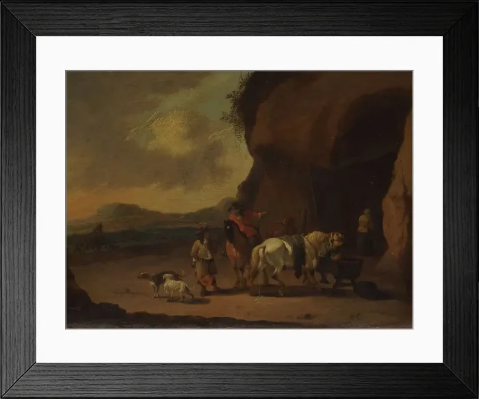 Framed Print : Horsemen Halted on a Mountain Pass, c.1670. Creator: Peeter Bout Framed Print : Horsemen Halted on a Mountain Pass, c.1670. Creator: Peeter Bout
