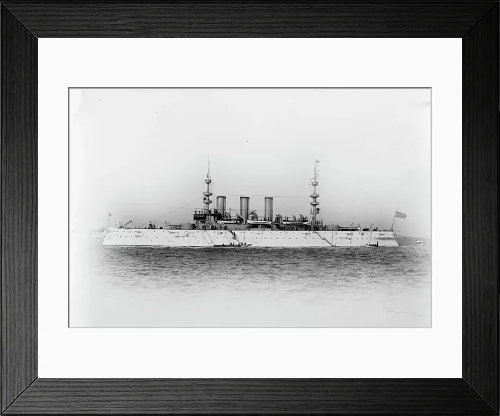 Framed Print : U.S.S. New York, (1899?). Creator: Edward H Hart Framed Print : U.S.S. New York, (1899?). Creator: Edward H Hart