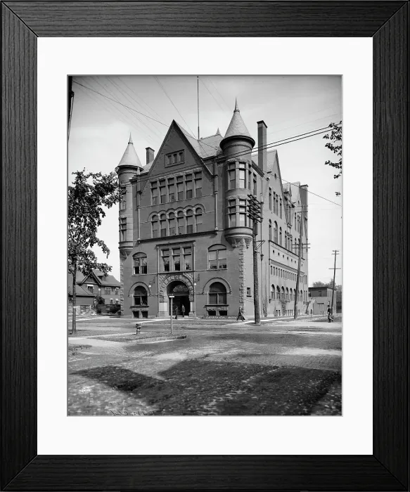 Framed Print : Masonic Temple, Saginaw, Mich. between 1900 and 1910. Creator: Unknown Framed Print : Masonic Temple, Saginaw, Mich. between 1900 and 1910. Creator: Unknown