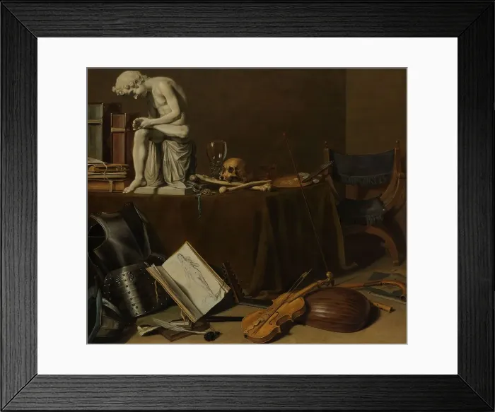 Framed Print : Vanitas Still Life with the Spinario, 1628. Creator: Pieter Claesz Framed Print : Vanitas Still Life with the Spinario, 1628. Creator: Pieter Claesz