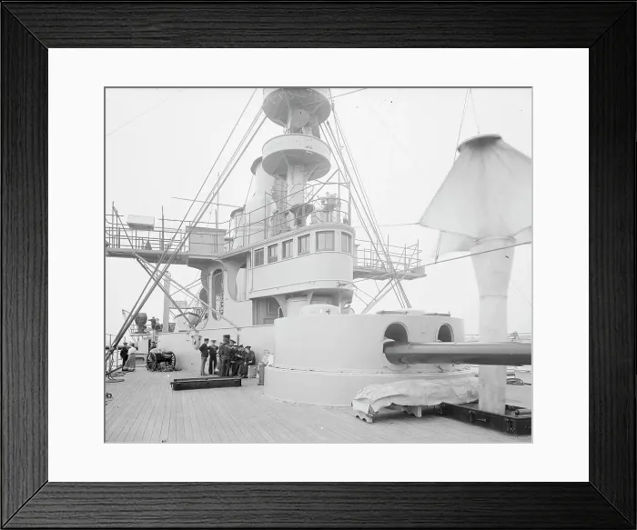 Framed Print : U.S.S. New York bridge and pilot house, 1899 July 5. Creator: Edward H Hart Framed Print : U.S.S. New York bridge and pilot house, 1899 July 5. Creator: Edward H Hart