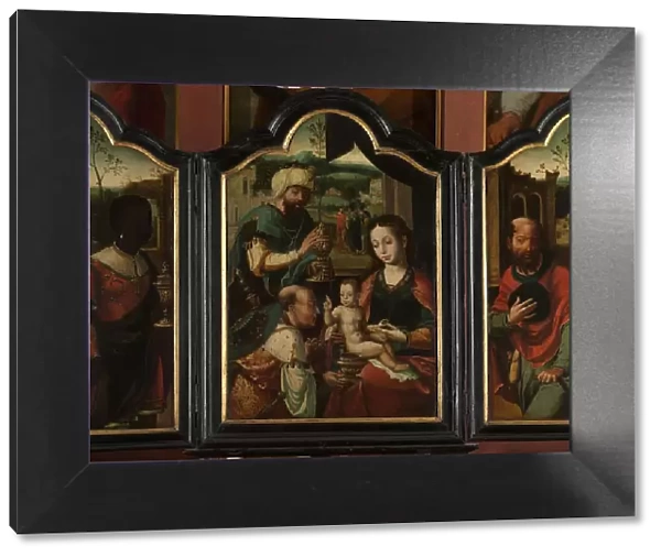 Triptych with the Adoration of the Magi, 1520-1550. Creator: Workshop of Pieter Coecke van Aelst