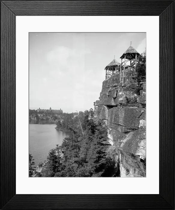Framed Print : Midcliff, Lake Minnewaska, N.Y. between 1900 and 1905. Creator: Unknown Framed Print : Midcliff, Lake Minnewaska, N.Y. between 1900 and 1905. Creator: Unknown