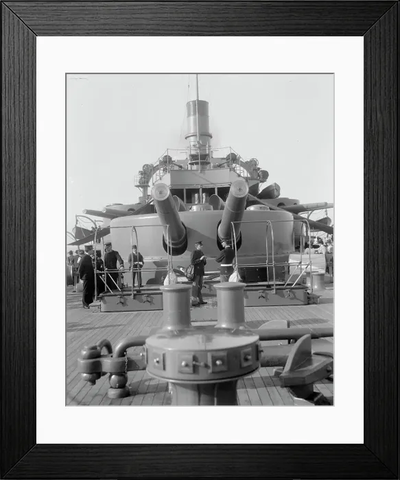 Framed Print : U.S.S. Oregon after turret, between 1896 and 1901. Creator: Edward H Hart Framed Print : U.S.S. Oregon after turret, between 1896 and 1901. Creator: Edward H Hart