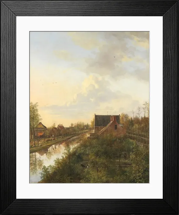 Framed Print : The Canal at s-Graveland, 1818. Creator: Pieter Gerardus van Os Framed Print : The Canal at s-Graveland, 1818. Creator: Pieter Gerardus van Os