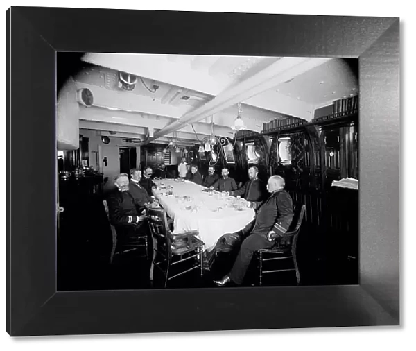 U.S.S. Oregon ward room mess, between 1896 and 1901. Creator: Edward H Hart