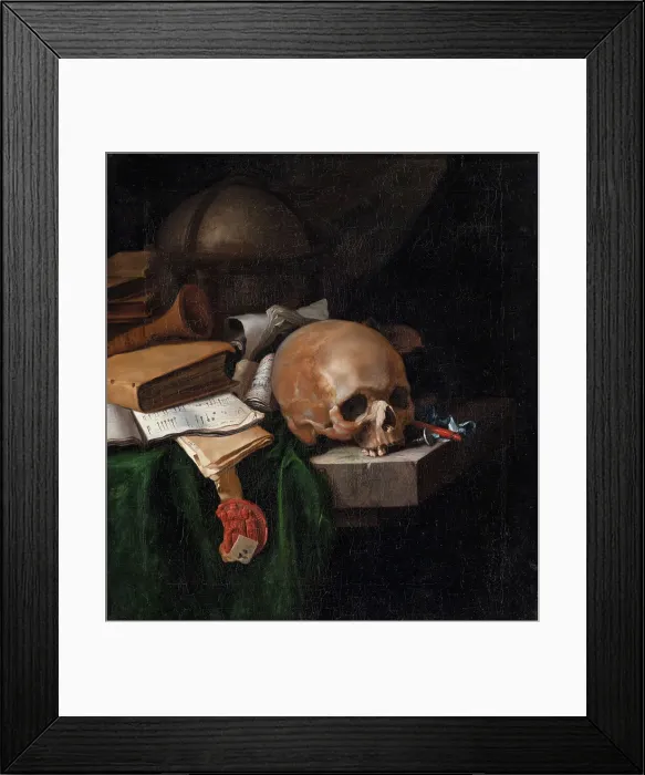 Framed Print : Vanitas Still Life, 1670. Creator: Pieter van der Willigen Framed Print : Vanitas Still Life, 1670. Creator: Pieter van der Willigen