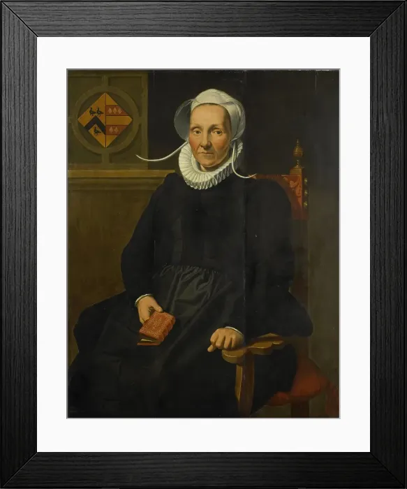 Framed Print : Portrait of Dirckje Tymansdr Gael, called van der Graft, Wife of Mattheus Augustijnsz Steyn, 1588. Creator: Pieter Pietersz the Younger Framed Print : Portrait of Dirckje Tymansdr Gael, called van der Graft, Wife of Mattheus Augustijnsz Steyn, 1588. Creator: Pieter Pietersz the Younger