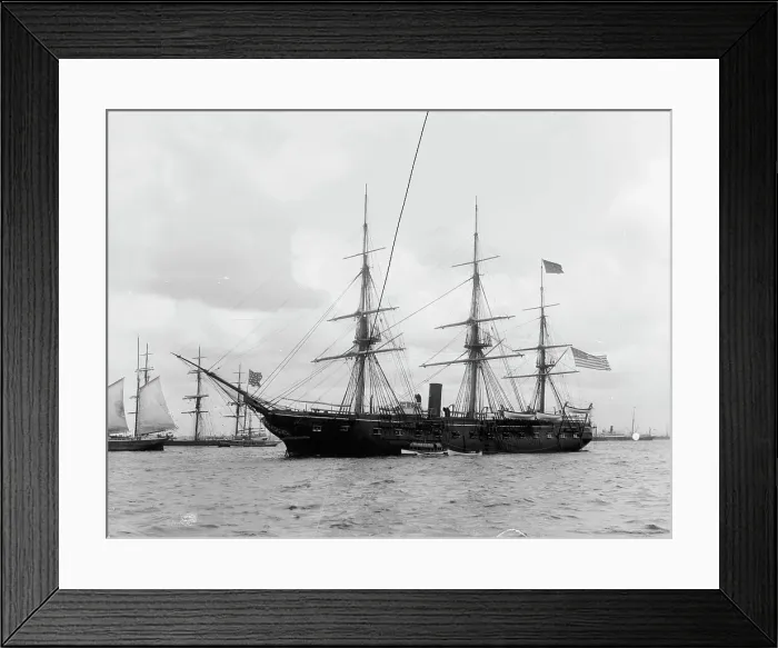 Framed Print : U.S.S. Pensacola, between 1890 and 1901. Creator: Edward H Hart Framed Print : U.S.S. Pensacola, between 1890 and 1901. Creator: Edward H Hart