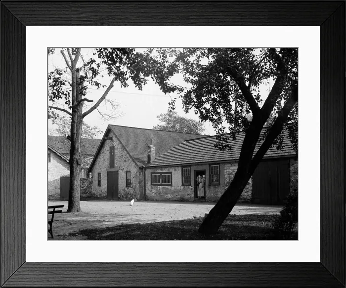 Framed Print : Old stables in Bartram's Park [Bartram's Gardens], Philadelphia, Pa. c1908. Creator: Unknown