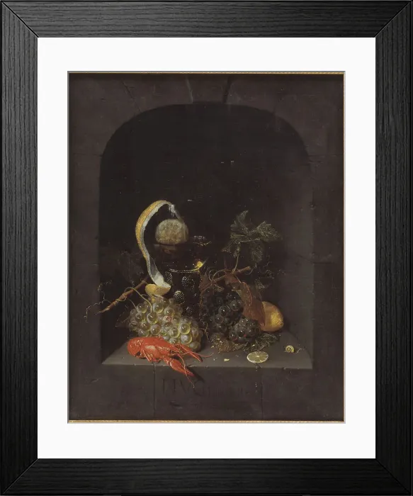 Framed Print : Still Life, 1672. Creator: Nicolaes van Gelder Framed Print : Still Life, 1672. Creator: Nicolaes van Gelder