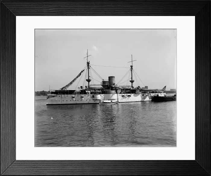 Framed Print : U.S.S. Texas, between 1895 and 1901. Creator: Edward H Hart Framed Print : U.S.S. Texas, between 1895 and 1901. Creator: Edward H Hart