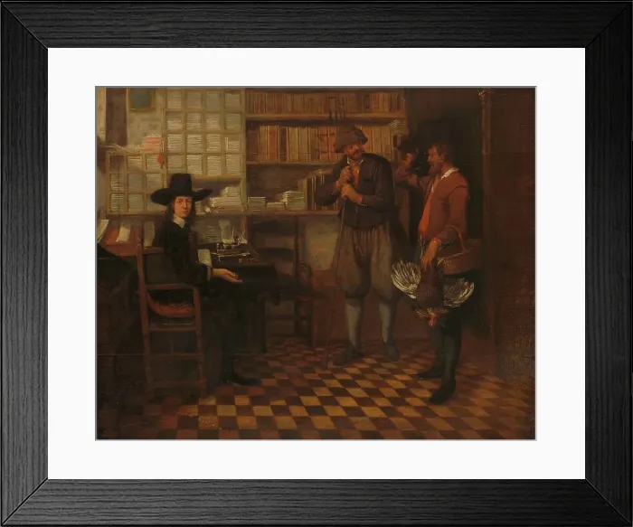 Framed Print : The Tenant Farmer's Rent, 1660-1668. Creator: Gerritsz Quiringh van Brekelenkam Framed Print : The Tenant Farmer's Rent, 1660-1668. Creator: Gerritsz Quiringh van Brekelenkam