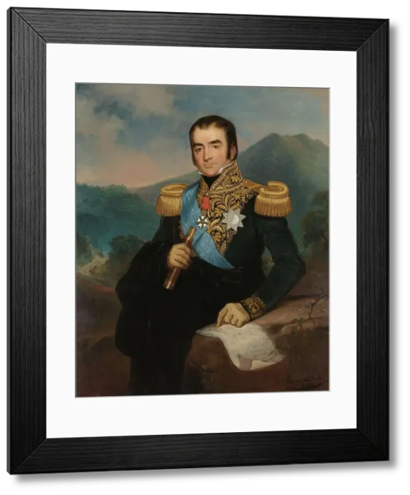 Framed Print : Posthumous Portrait of Herman Willem Daendels, Governor-General of the Dutch East Indies, 1838. Creator: Raden Saleh Framed Print : Posthumous Portrait of Herman Willem Daendels, Governor-General of the Dutch East Indies, 1838. Creator: Raden Saleh