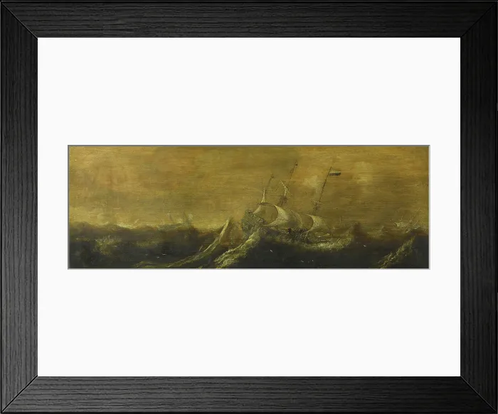 Framed Print : Ships in a Storm, 1600-1652. Creator: Andries van Eertvelt Framed Print : Ships in a Storm, 1600-1652. Creator: Andries van Eertvelt