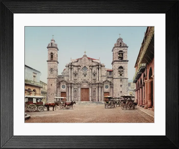 Framed Print : La catedral, Habana, c1900. Creator: William H. Jackson Framed Print : La catedral, Habana, c1900. Creator: William H. Jackson