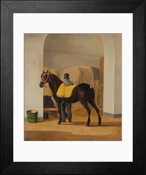Framed Print : Adriaan van der Hoop's Trotter ‘De Rot at the Coach House, 1828. Creator: Anthony Oberman Framed Print : Adriaan van der Hoop's Trotter ‘De Rot at the Coach House, 1828. Creator: Anthony Oberman