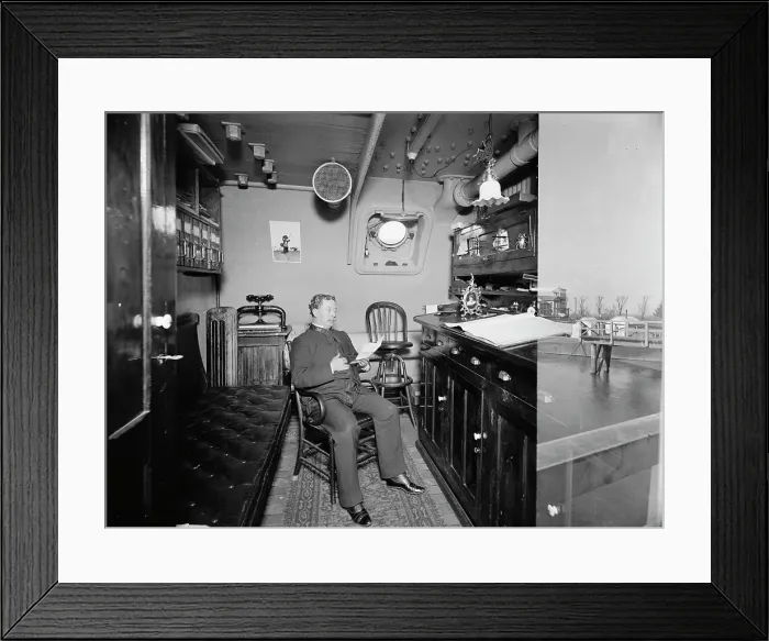 Framed Print : U.S.S. Brooklyn, pay clerk Ramsey, between 1896 and 1899. Creator: Unknown Framed Print : U.S.S. Brooklyn, pay clerk Ramsey, between 1896 and 1899. Creator: Unknown