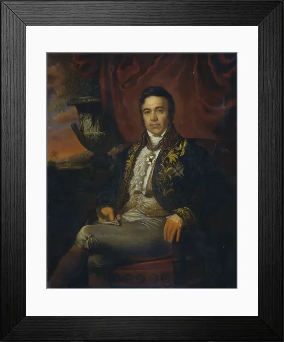 Framed Print : Portrait of Jean Chrétien Baud, Governor-General ad interim of the Dutch East Indies, 1835. Creator: Raden Saleh Framed Print : Portrait of Jean Chrétien Baud, Governor-General ad interim of the Dutch East Indies, 1835. Creator: Raden Saleh