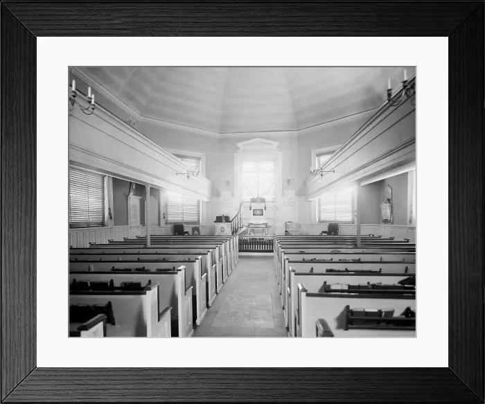 Framed Print : Interior, Old Swede's [Gloria Dei] Church, Philadelphia, Pa. c1908. Creator: Unknown