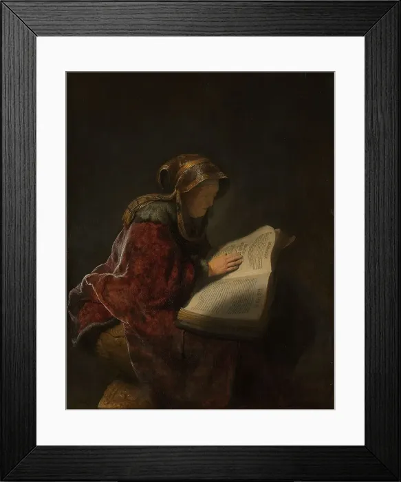 Framed Print : Old Woman Reading, Probably the Prophetess Anna, 1631. Creator: Rembrandt Harmensz van Rijn Framed Print : Old Woman Reading, Probably the Prophetess Anna, 1631. Creator: Rembrandt Harmensz van Rijn