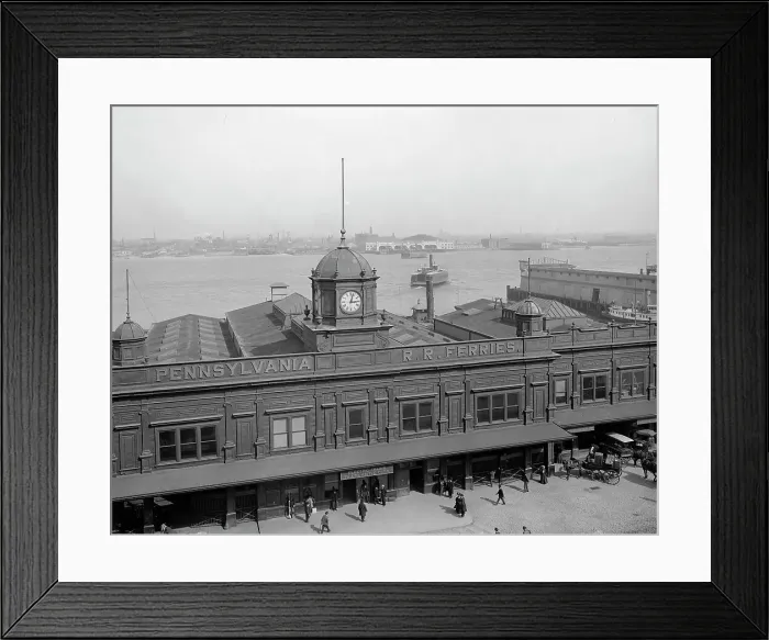 Framed Print : Pennsylvania R.R. [Railroad] ferries, Philadelphia, Pa. c1908. Creator: Unknown