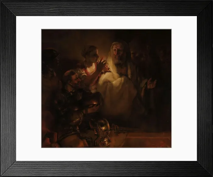 Framed Print : The Denial of St Peter, 1660. Creator: Rembrandt Harmensz van Rijn Framed Print : The Denial of St Peter, 1660. Creator: Rembrandt Harmensz van Rijn