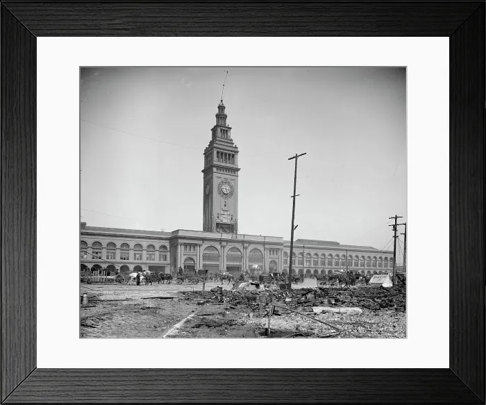 Framed Print : Ferry Building, San Francisco, Cal. c1906. Creator: Unknown Framed Print : Ferry Building, San Francisco, Cal. c1906. Creator: Unknown