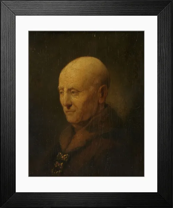 Framed Print : Portrait of a man, perhaps Rembrandt's father, Harmen Gerritsz van Rijn, 1730-1774. Creator: Unknown Framed Print : Portrait of a man, perhaps Rembrandt's father, Harmen Gerritsz van Rijn, 1730-1774. Creator: Unknown
