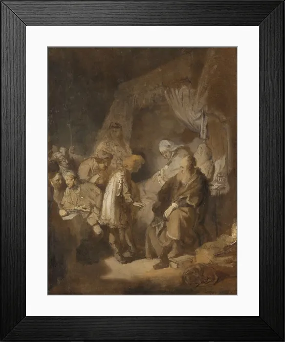 Framed Print : Joseph telling his dreams, 1633. Creator: Rembrandt Harmensz van Rijn