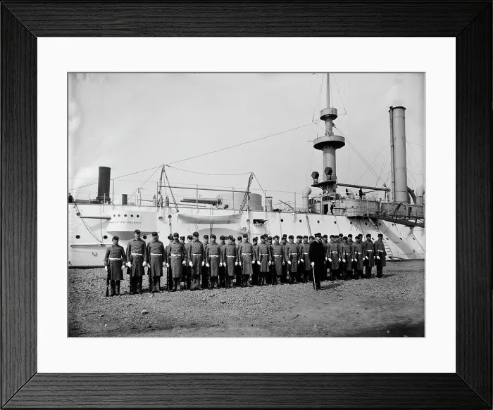 Framed Print : U.S.S. Brooklyn, Marine guard, 1897. Creator: Unknown Framed Print : U.S.S. Brooklyn, Marine guard, 1897. Creator: Unknown