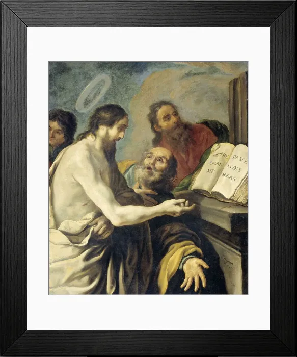 Framed Print : Christ Instructs Peter to Feed My Sheep, 1624. Creator: Claude Vignon Framed Print : Christ Instructs Peter to Feed My Sheep, 1624. Creator: Claude Vignon