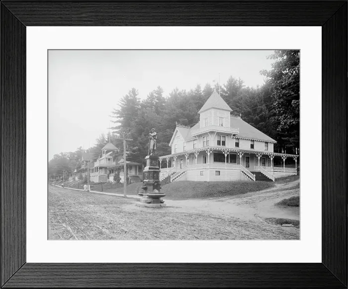 Framed Print : N.H. Veterans Association encampment buildings, Lake Winnipesaukee, N.H. between 1900 and 1906. Creator: Unknown Framed Print : N.H. Veterans Association encampment buildings, Lake Winnipesaukee, N.H. between 1900 and 1906. Creator: Unknown