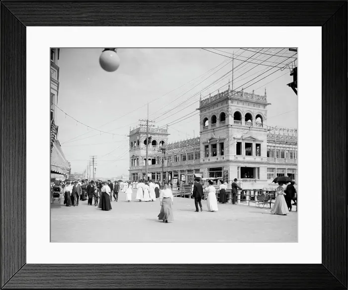 Framed Print : Entrance to Young's Million Dollar Pier, Atlantic City, N.J. between 1900 and 1910. Creator: Unknown Framed Print : Entrance to Young's Million Dollar Pier, Atlantic City, N.J. between 1900 and 1910. Creator: Unknown