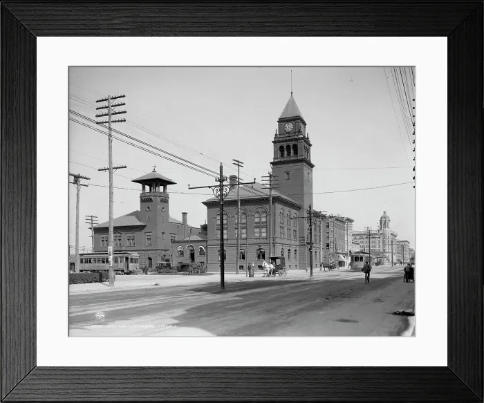 Framed Print : City Hall, Atlantic City, N.J. between 1900 and 1910. Creator: Unknown Framed Print : City Hall, Atlantic City, N.J. between 1900 and 1910. Creator: Unknown