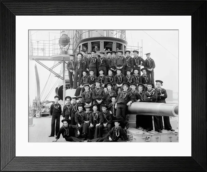 Framed Print : U.S.S. Brooklyn, apprentice boys, between 1896 and 1899. Creator: Unknown Framed Print : U.S.S. Brooklyn, apprentice boys, between 1896 and 1899. Creator: Unknown