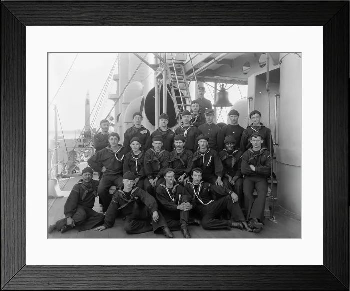 Framed Print : U.S.S. Brooklyn, berth deck cooks, between 1896 and 1899. Creator: Unknown Framed Print : U.S.S. Brooklyn, berth deck cooks, between 1896 and 1899. Creator: Unknown