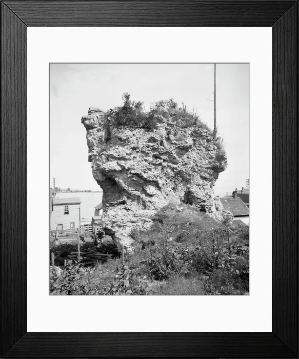 Framed Print : St. Anthony's Rock, St. Ignace, Mich. between 1900 and 1906. Creator: Unknown Framed Print : St. Anthony's Rock, St. Ignace, Mich. between 1900 and 1906. Creator: Unknown