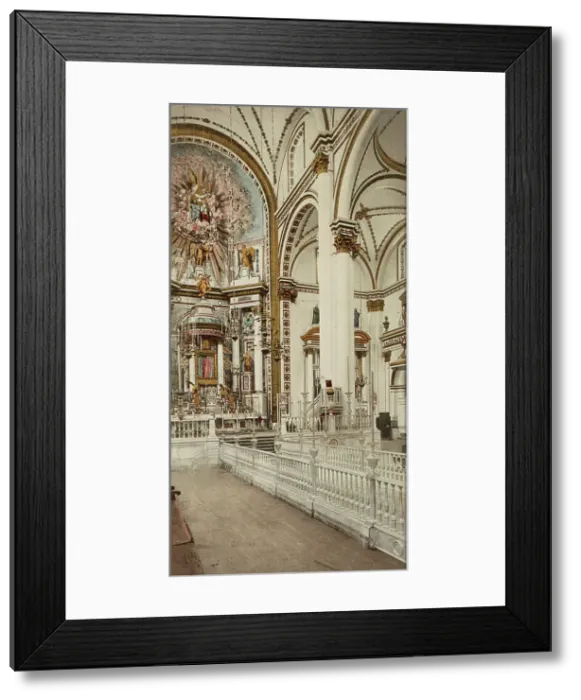 Framed Print : The altar, Church of Guadaloupe, [the Cathedral], City of Mexico, between 1884 and 1900. Creator: William H. Jackson