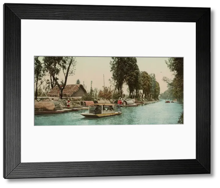 Framed Print : Canal de la Viga, City of Mexico, between 1884 and 1900. Creator: William H. Jackson Framed Print : Canal de la Viga, City of Mexico, between 1884 and 1900. Creator: William H. Jackson