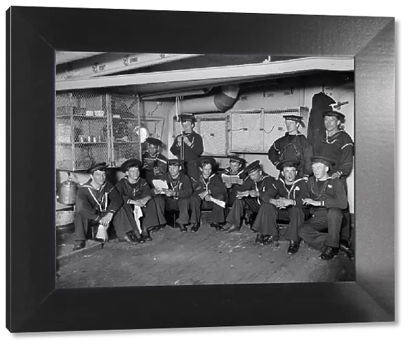 U.S.S. Brooklyn, after supper, between 1896 and 1899. Creator: Unknown