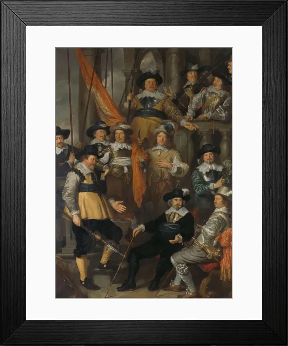 Framed Print : Officers and Other Civic Guardsmen of District XVIII in Amsterdam, under the Command of Captain Albe Creator: Govaert Flinck Framed Print : Officers and Other Civic Guardsmen of District XVIII in Amsterdam, under the Command of Captain Albe Creator: Govaert Flinck
