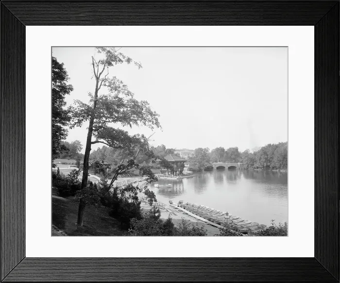 Framed Print : Lake in Delaware Park, Buffalo, N.Y. c1908. Creator: Unknown Framed Print : Lake in Delaware Park, Buffalo, N.Y. c1908. Creator: Unknown