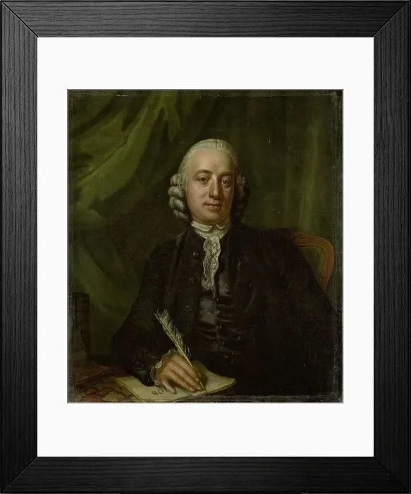 Framed Print : Portrait of Pieter Meijer, Publisher and Bookseller in Amsterdam, 1750-1781. Creator: Hendrik Pothoven