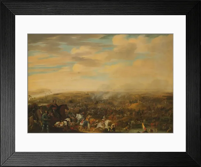 Framed Print : Prince Maurice at the Battle of Nieuwpoort, 2 July 1600, c.1632-c.1640. Creator: Pauwels van Hillegaert I Framed Print : Prince Maurice at the Battle of Nieuwpoort, 2 July 1600, c.1632-c.1640. Creator: Pauwels van Hillegaert I