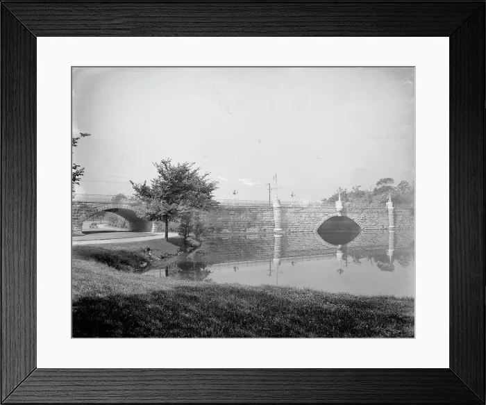 Framed Print : Bridge in Delaware Park, Buffalo, N.Y. between 1900 and 1910. Creator: Unknown Framed Print : Bridge in Delaware Park, Buffalo, N.Y. between 1900 and 1910. Creator: Unknown