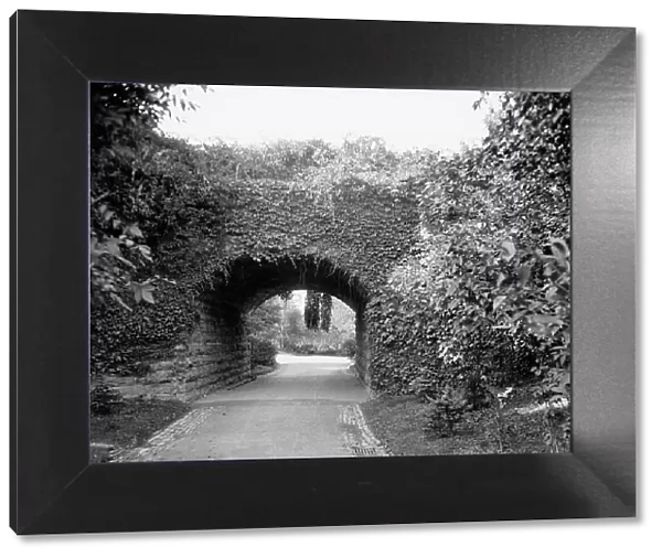 Ivy arch bridge in Delaware Park, Buffalo, N.Y. c1908. Creator: Unknown