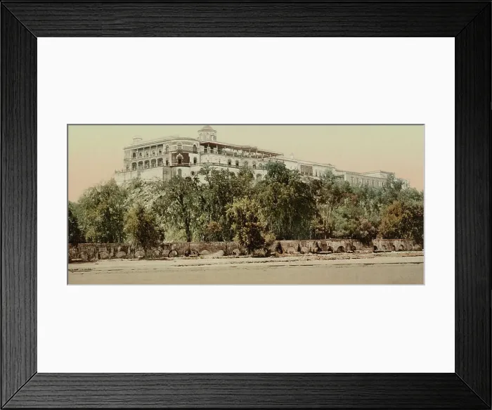 Framed Print : Mexico, the Castle of Chapultepec, between 1884 and 1900. Creator: William H. Jackson Framed Print : Mexico, the Castle of Chapultepec, between 1884 and 1900. Creator: William H. Jackson